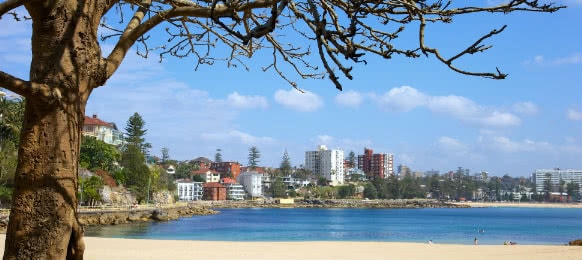 manly beach in sydney australia><br>
<p>On the Northern Beaches of <a href=